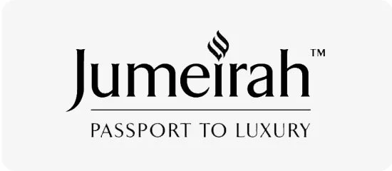 Jumeirah passport cover with the words 'Passport to Luxury' beneath the logo.