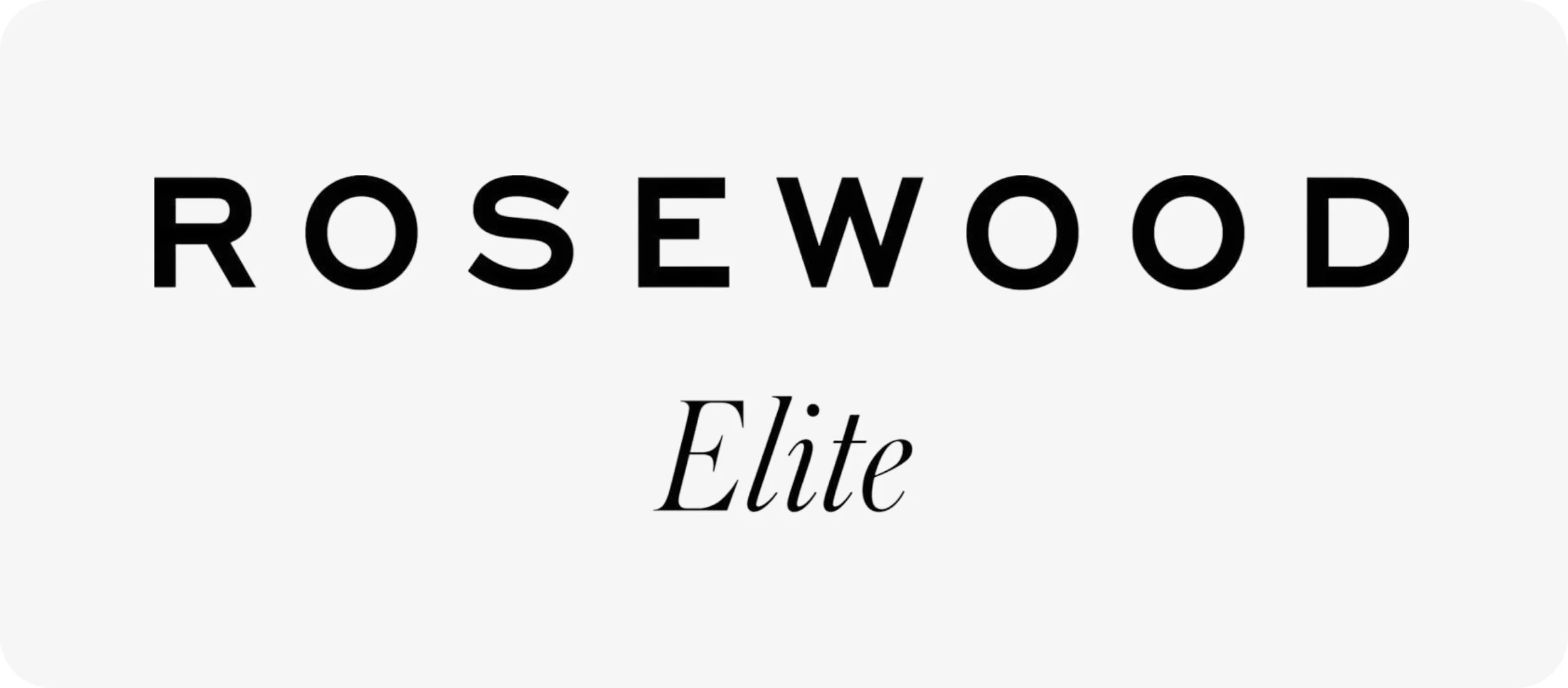 Rosewood Elite logo in black text on a white background
