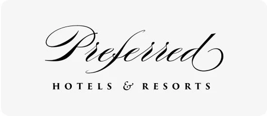 Logo for Preferred Hotels & Resorts with elegant script and bold text.