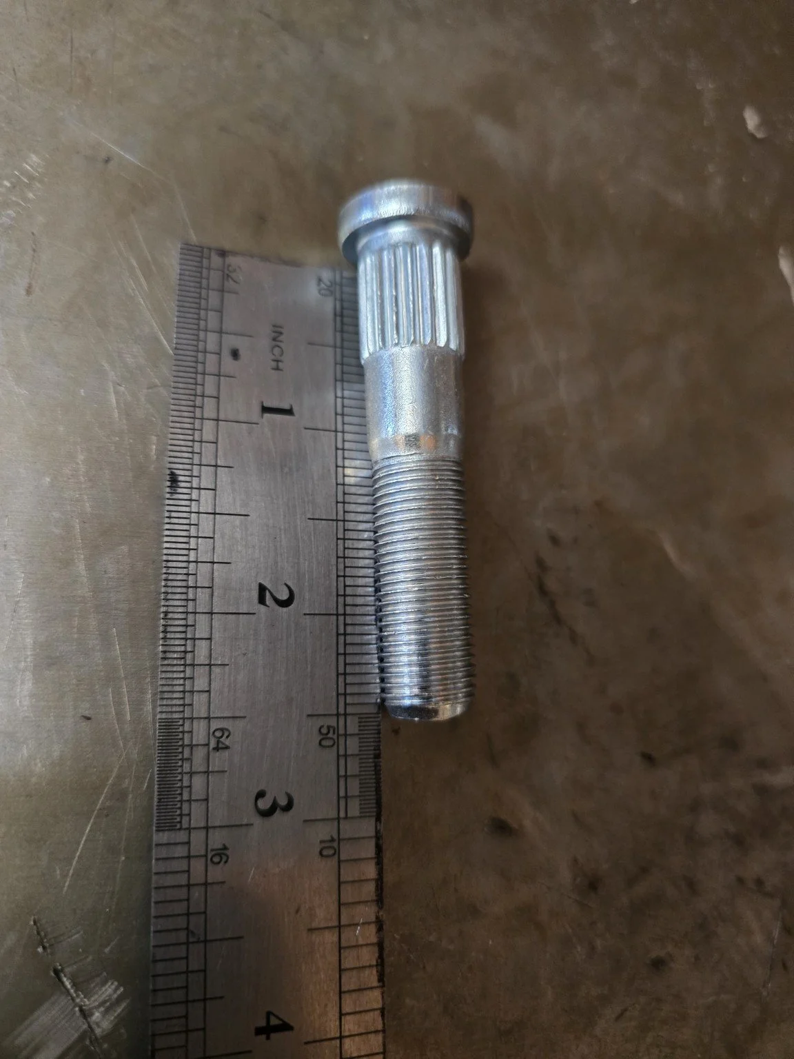 1/2" DIA drive in wheel stud 2 1/2" long