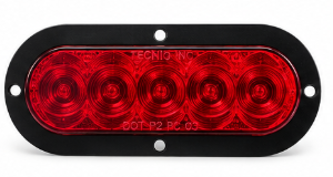 6 Inch Oval Surface Mount Tail Light