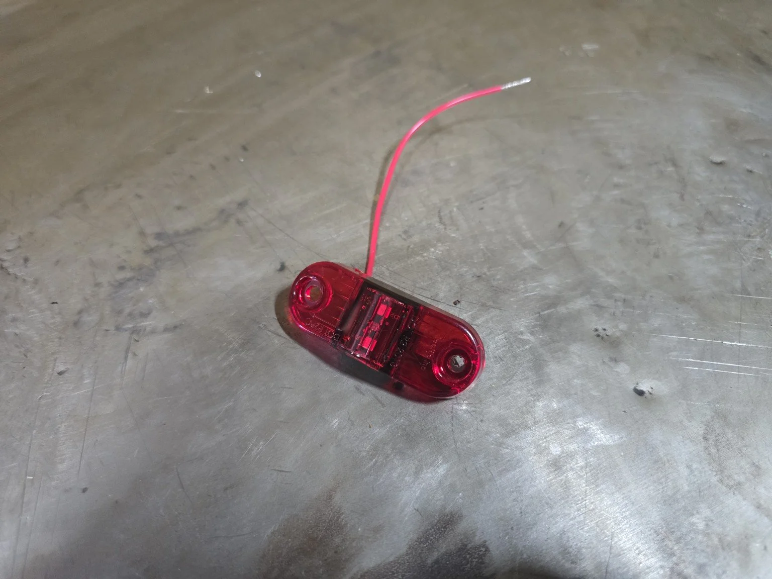 Red Oval Clearance Marker Light