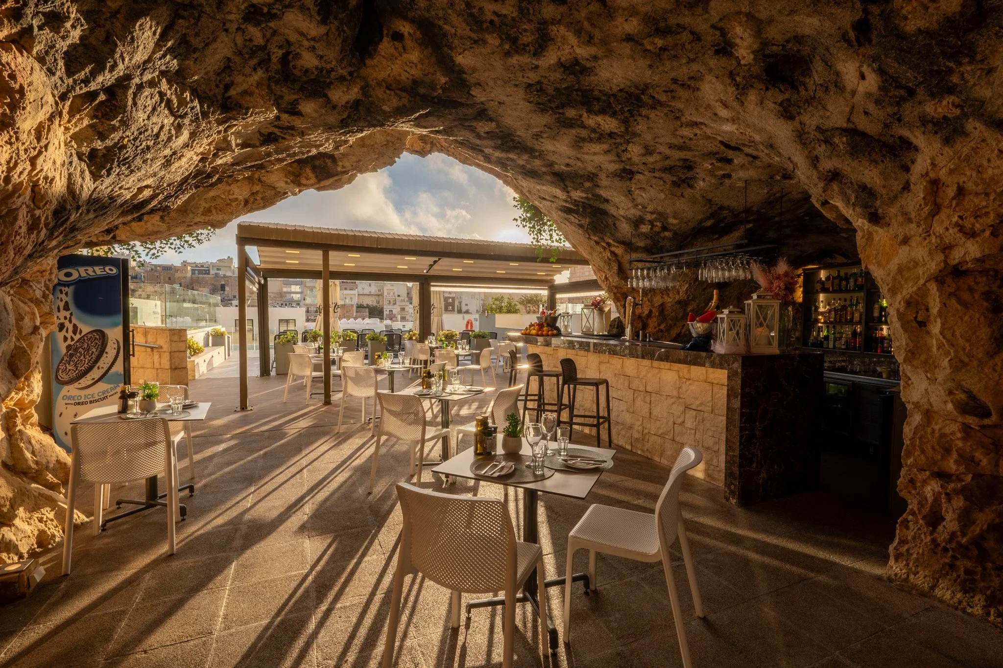 Modern restaurant interior photography showcasing a unique dining atmosphere and design