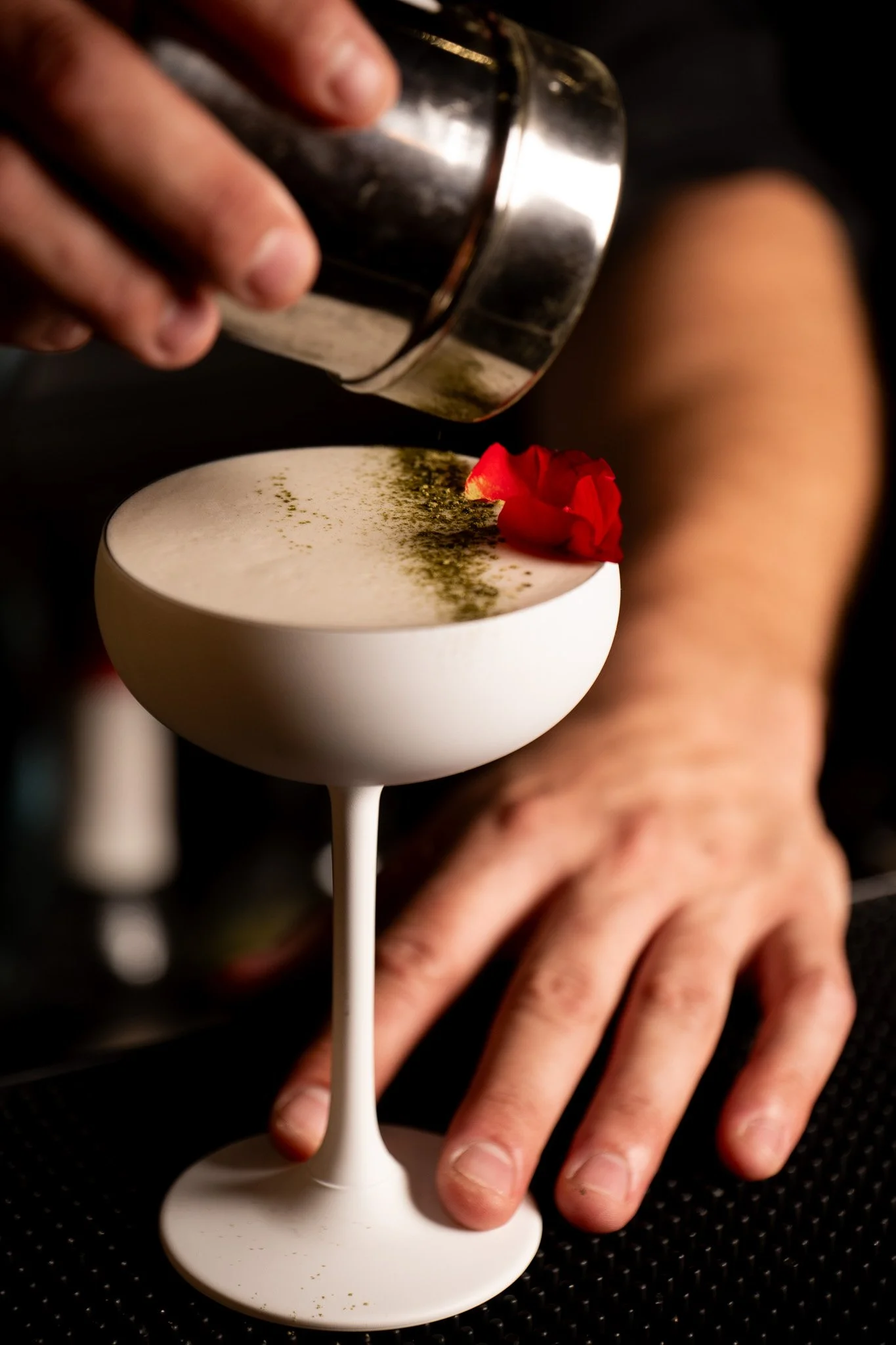 Creative drinks photography highlighting cocktail presentation, colour and premium glassware.