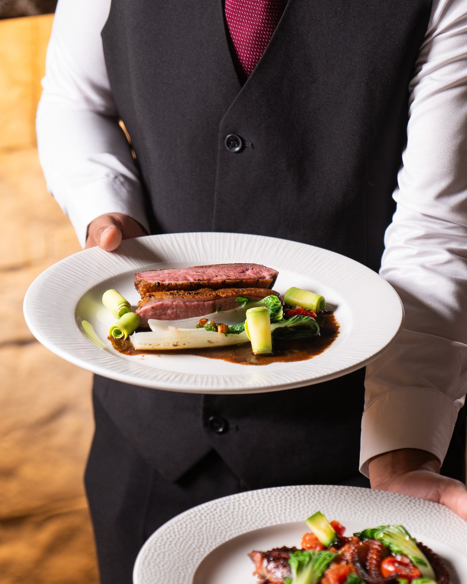 Seasonal restaurant dishes photographed to showcase flavour and presentation