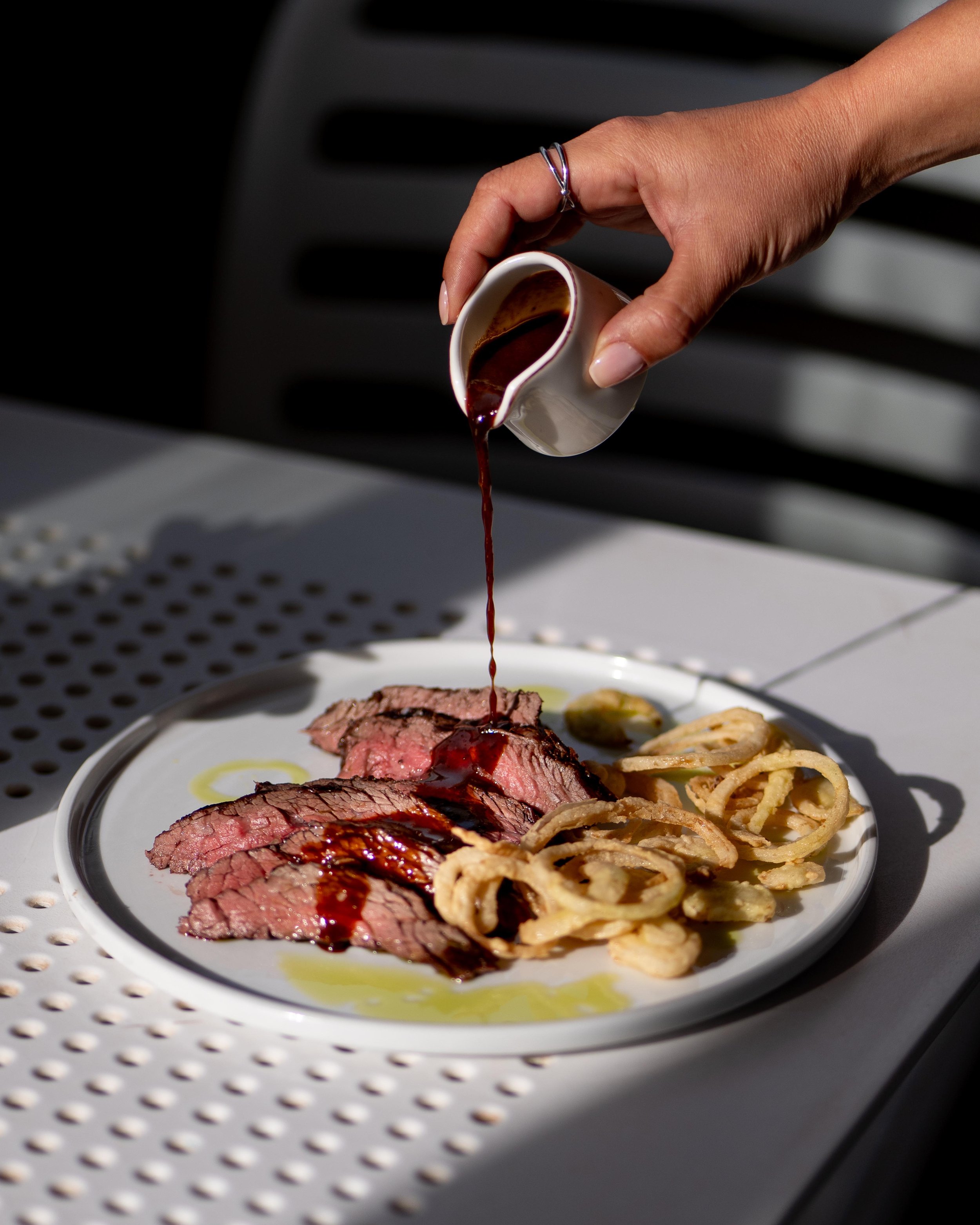 Fine dining food photography highlighting restaurant presentation and details