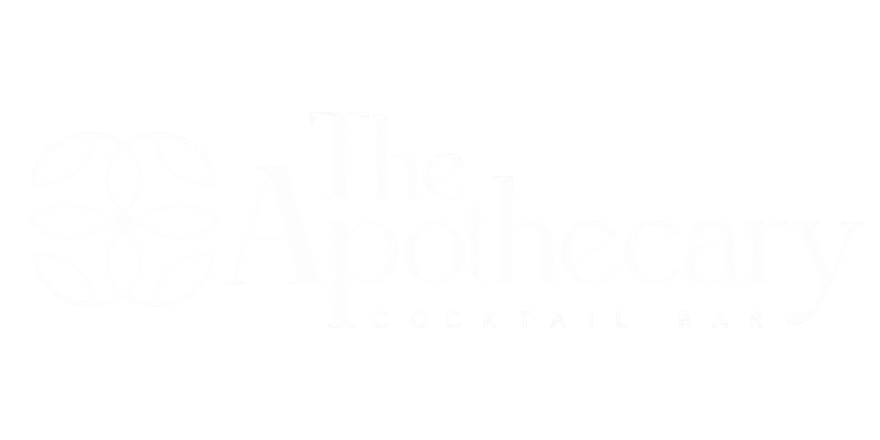 Logo for The Abbey Cocktail Bar with a decorative circular pattern and stylized text.