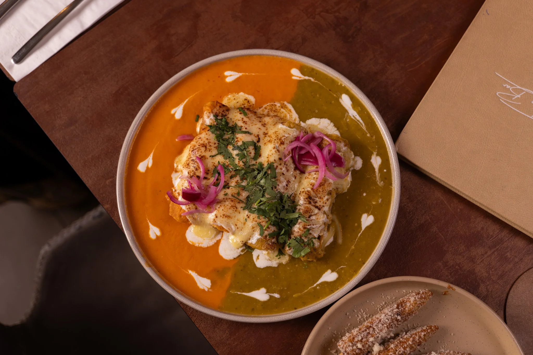 Creative food styling and photography for a restaurant menu