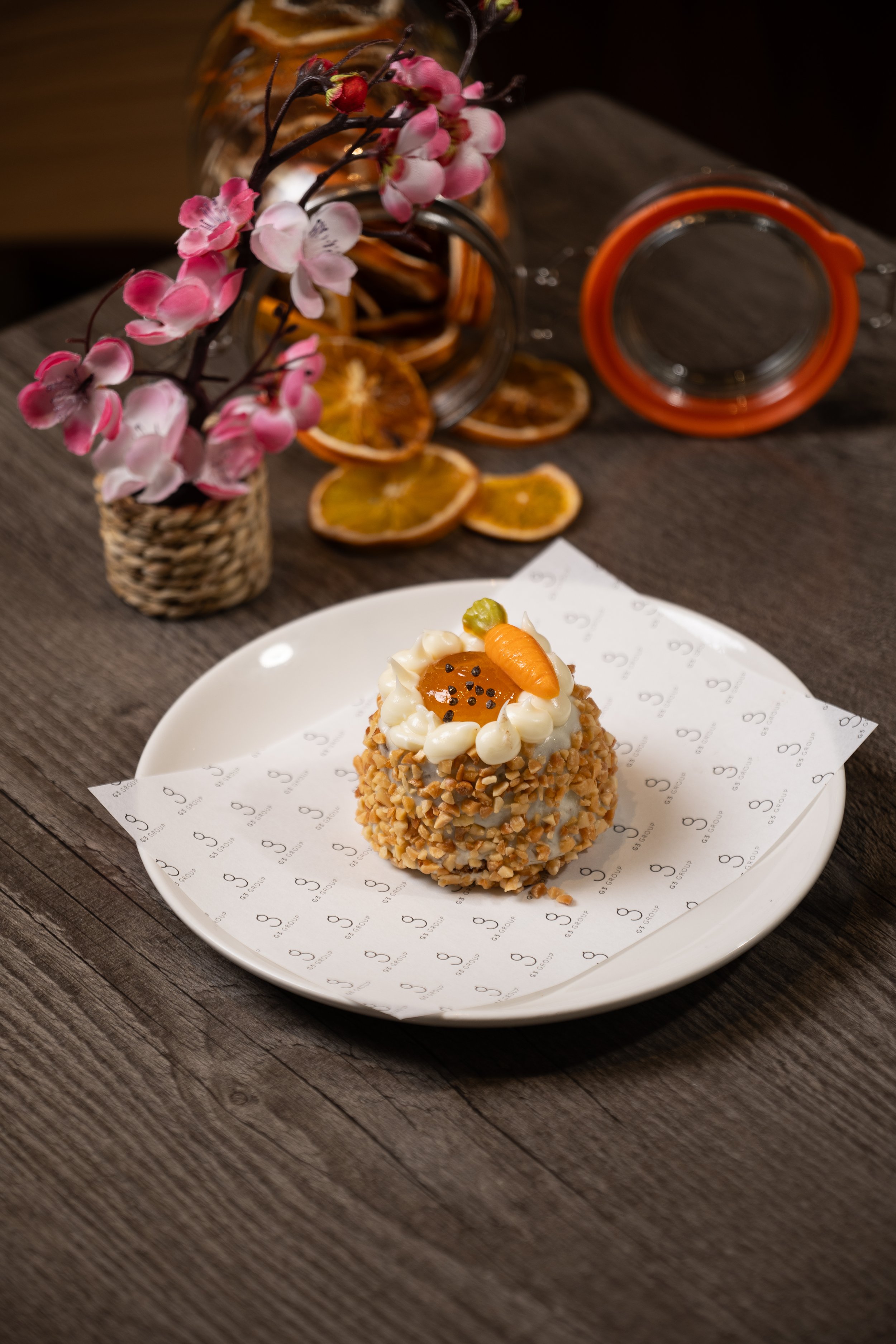 Professional dessert photography showcasing an artisan pastry with elegant presentation, created for restaurants, cafés, hotels and hospitality brands in Malta.