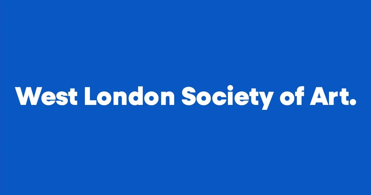 Blue background with white text that reads 'West London Society of Art.'