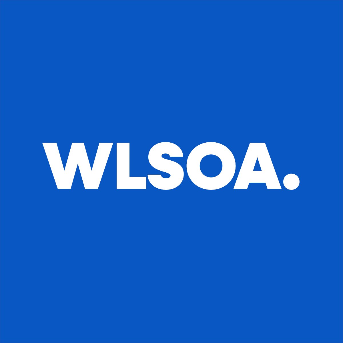 Blue background with white text that reads 'WLSOA.'