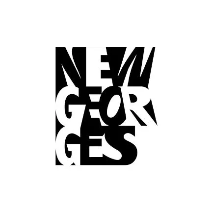 Black and white logo with the text 'New Georges' in distorted, stylized letters.