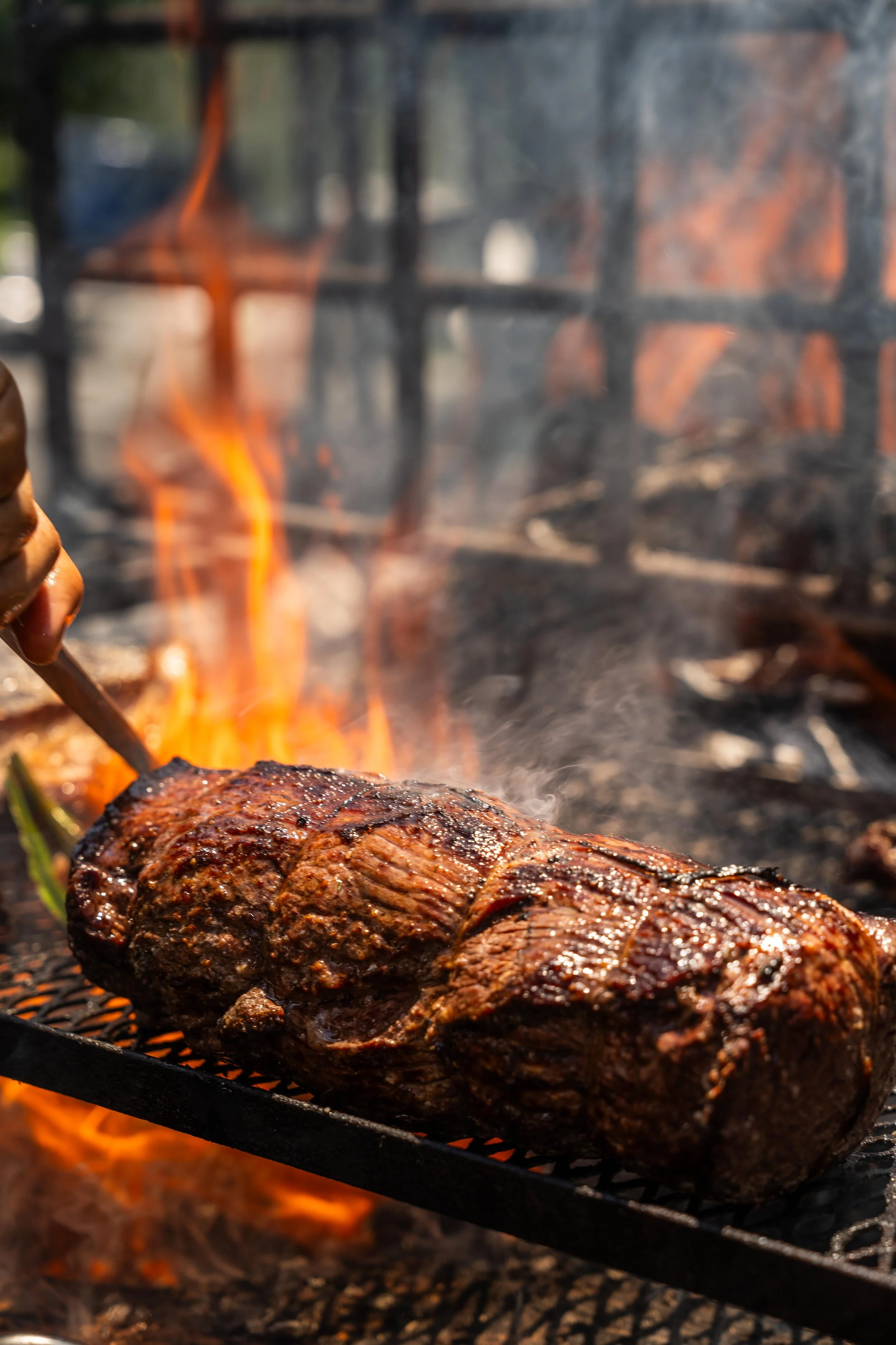 Tenderloin on the fire