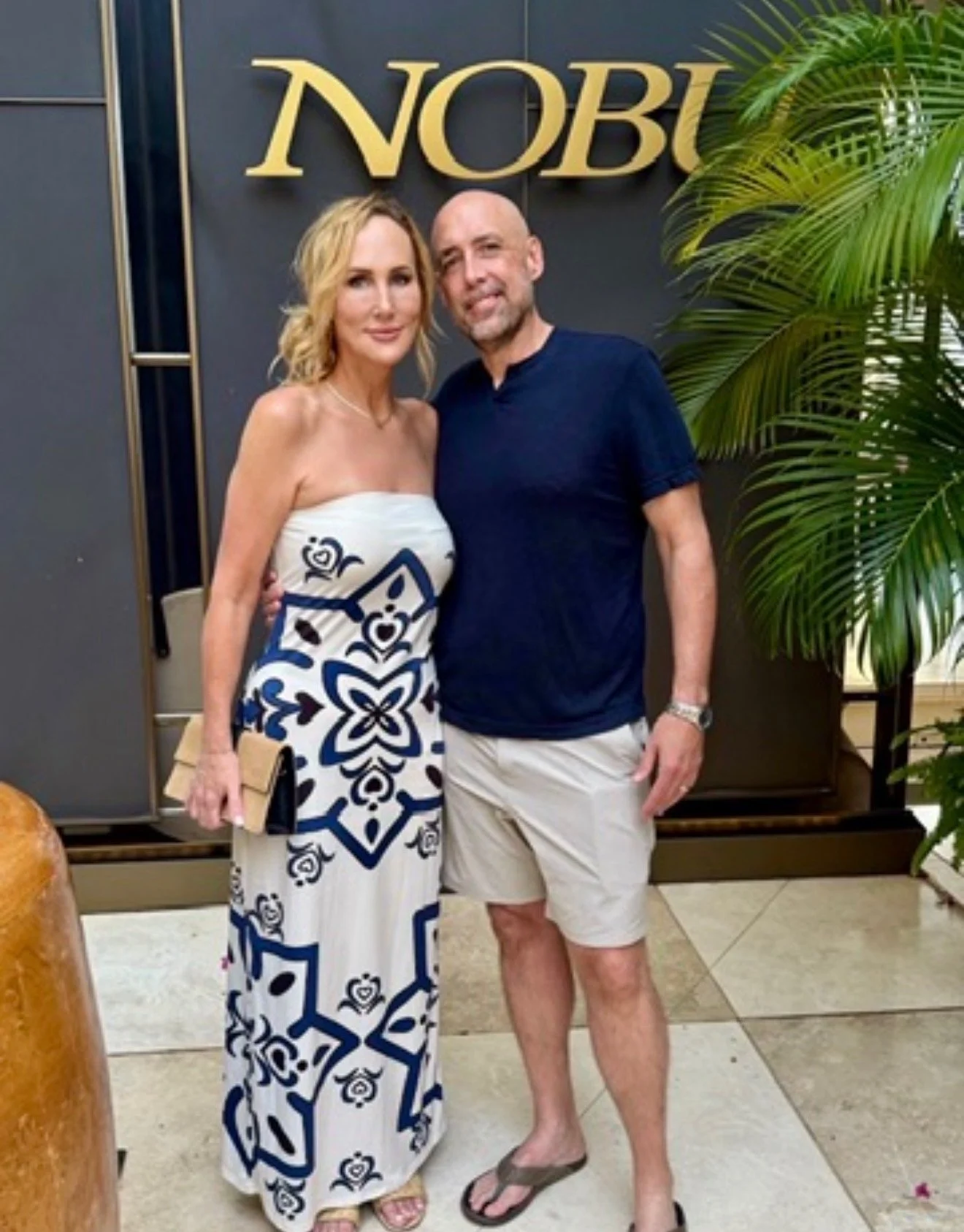 Adam and Stacy at Nobu restaurant in Hawaii.
