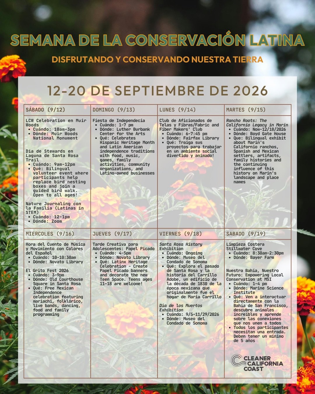 &iexcl;Celebramos la Semana de la Conservaci&oacute;n Latina del 12 al 20 de septiembre! 🏵️

Con ra&iacute;ces en la cultura, el patrimonio y la sostenibilidad, LCW re&uacute;ne a comunidades de todo el pa&iacute;s para celebrar la cultura latina, c