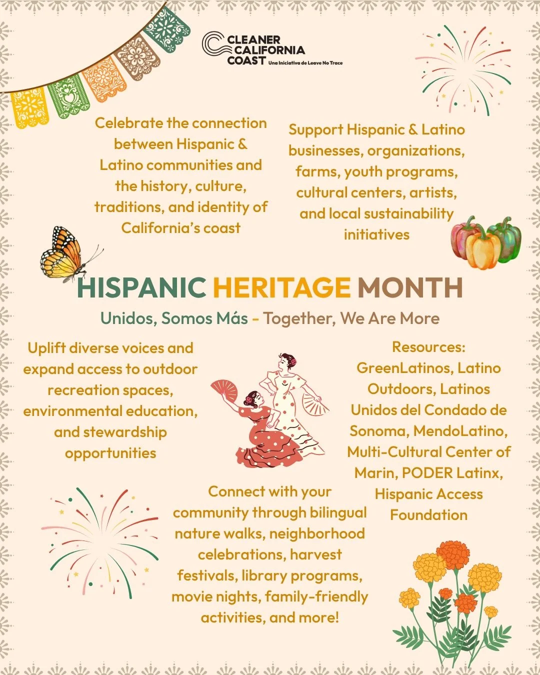 Happy Hispanic Heritage Month! CCC honors the many ways Hispanic and Latino culture, history, traditions, and environmental stewardship have meaningfully shaped California&rsquo;s diverse coastline🌅💛

Today, Hispanic and Latino communities make up 