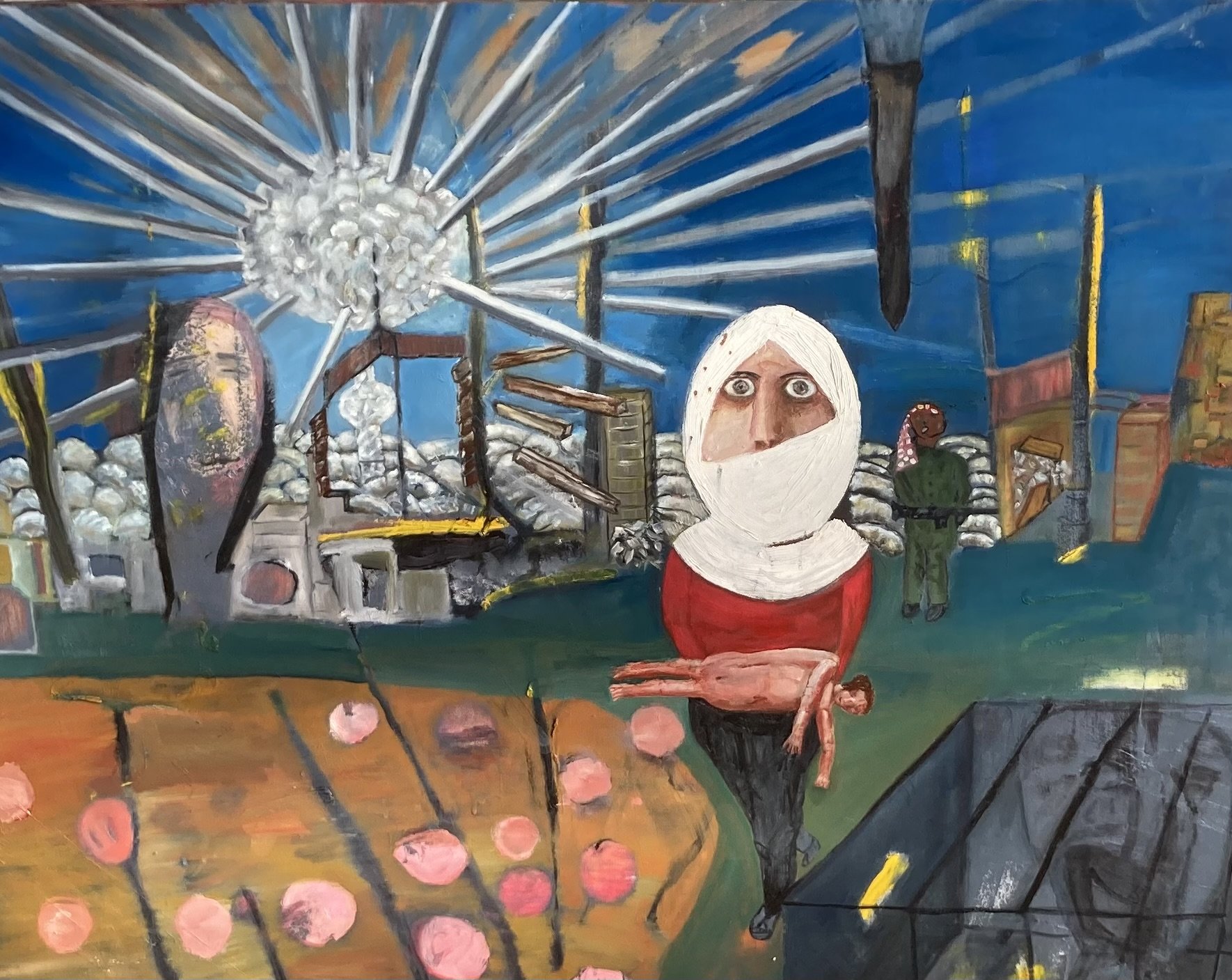 War II 45 x 32"