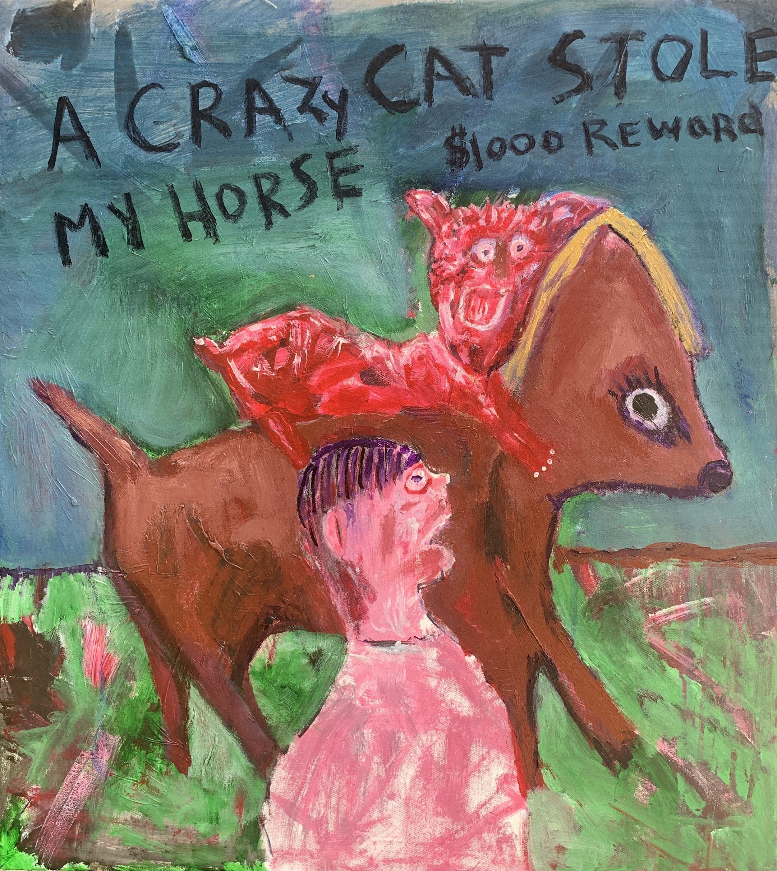 Crazy Cat 32 x 29"