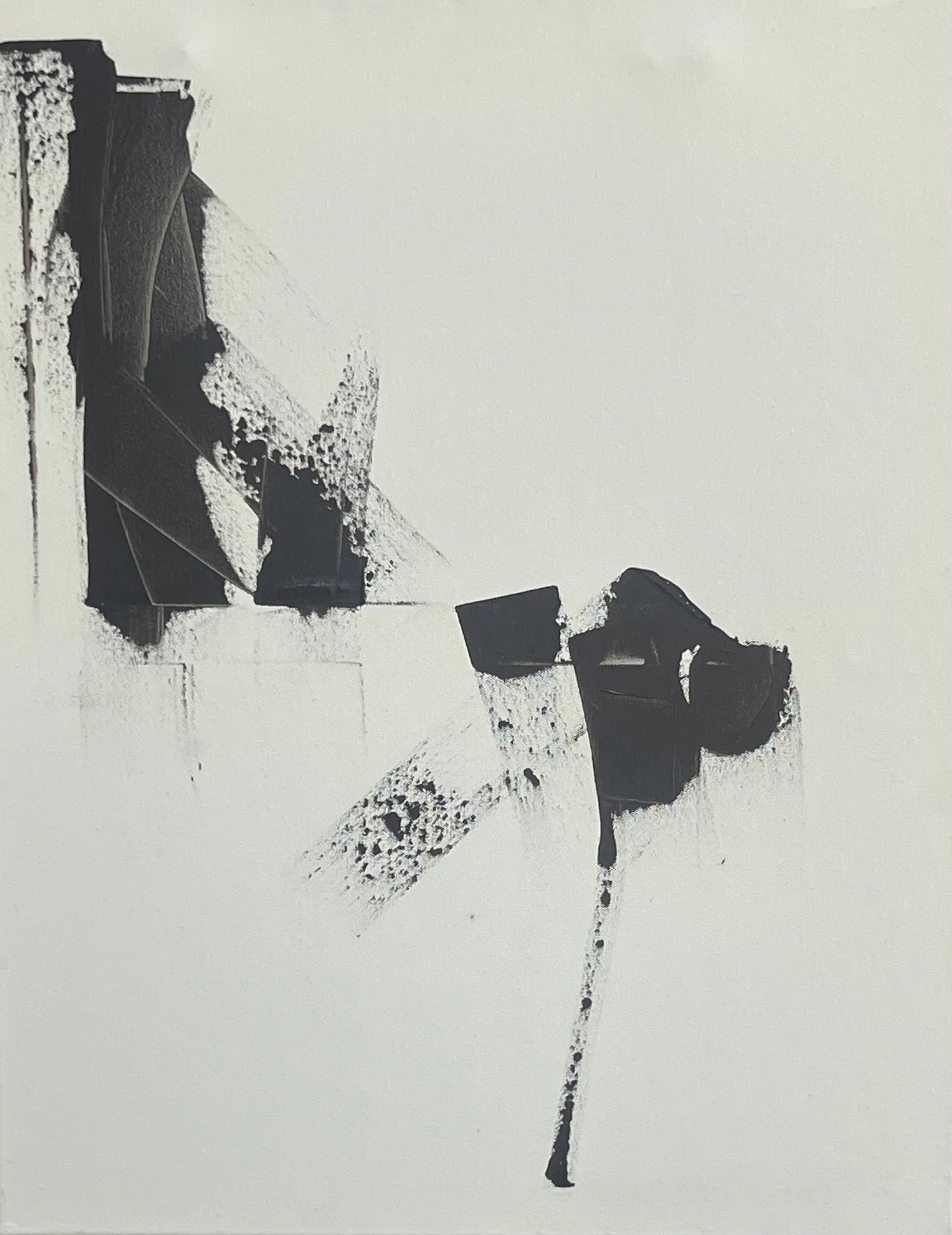 Japanese Black Flower 22 x 28"