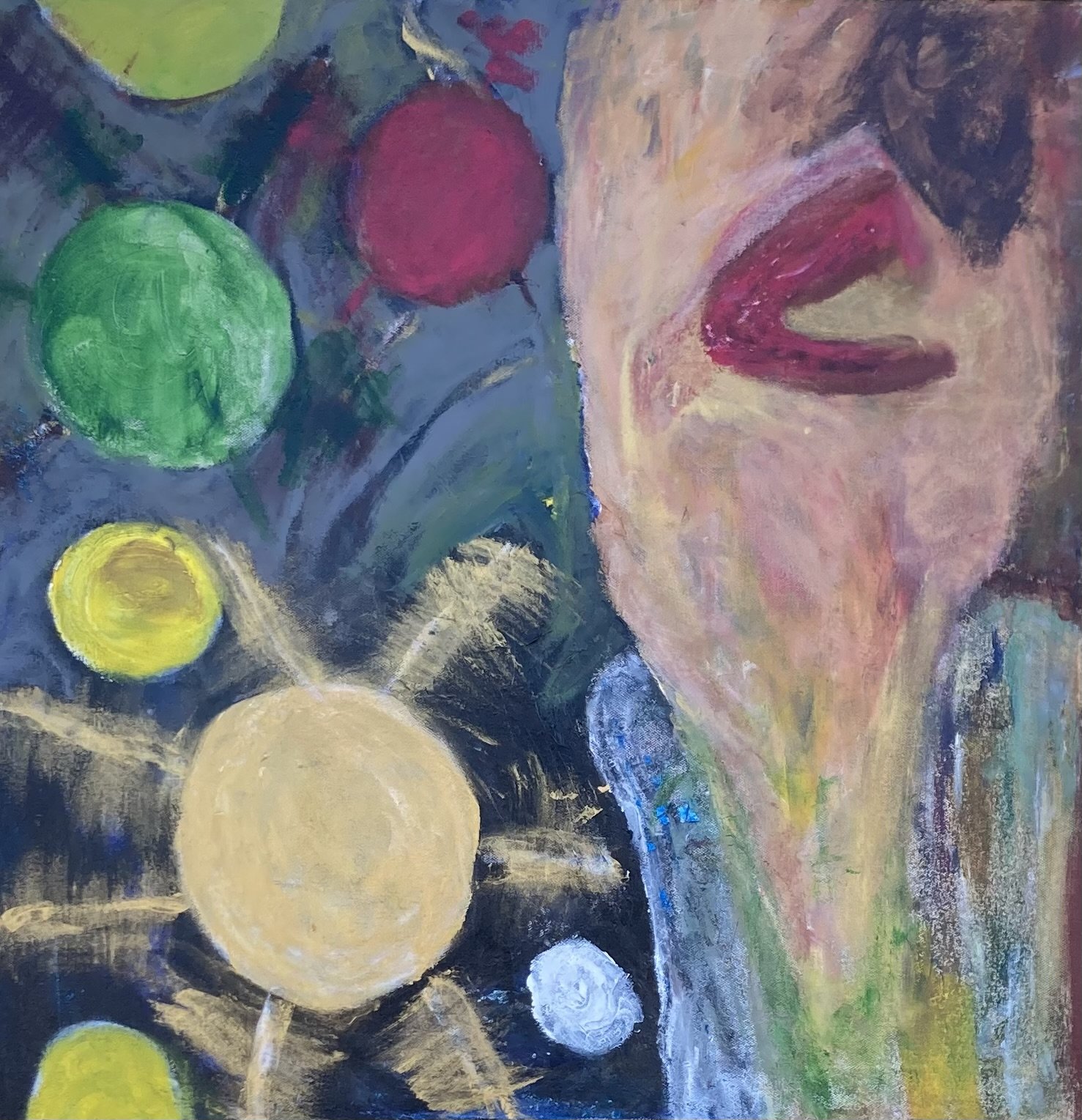 Lady in Lights 24 x 24"