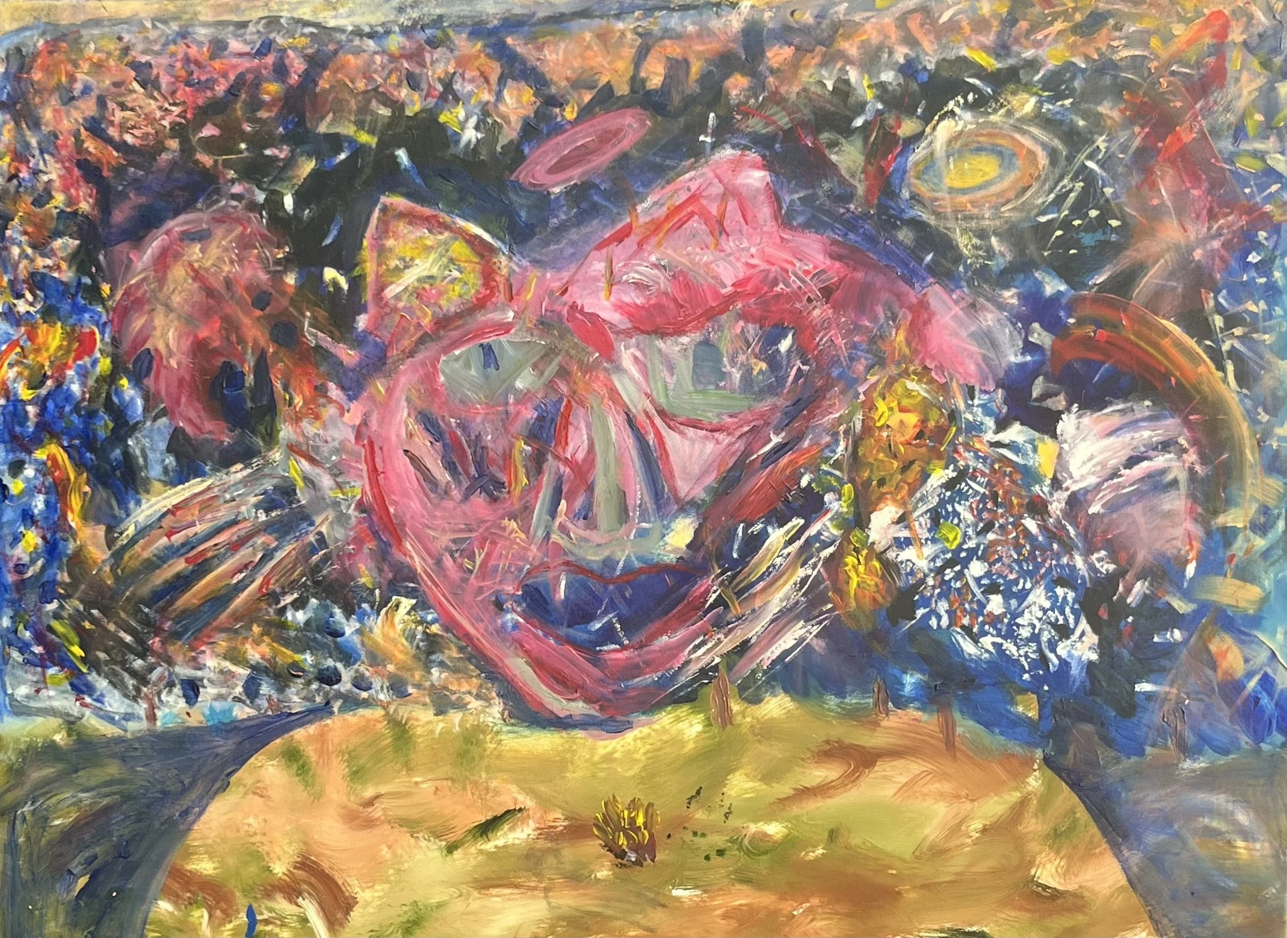Space Cat 46 x 34"