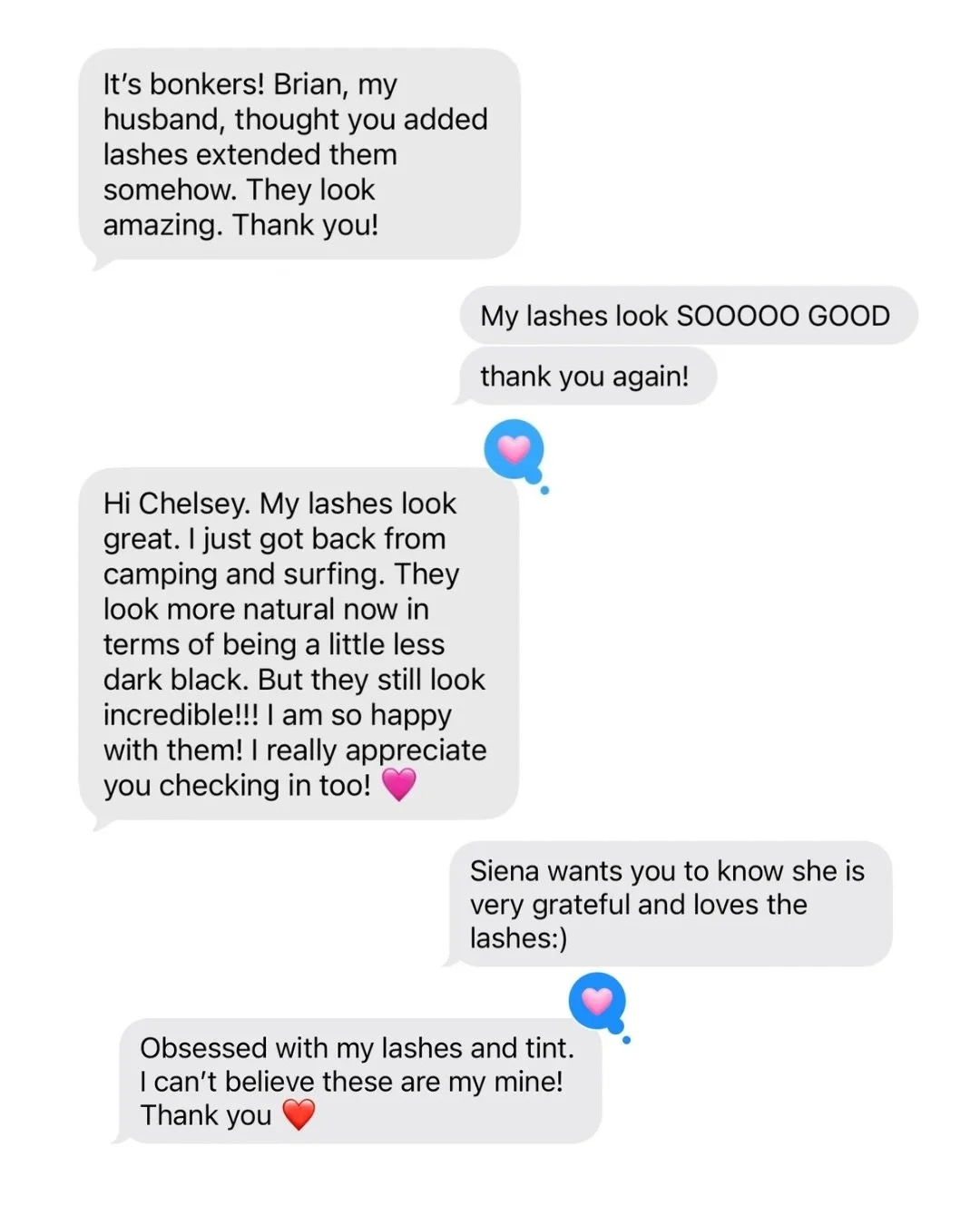 Client messages I liiiiiive for! 🫶🏼🙌🏼 Happy clients fuel my soul ❤️&zwj;🔥🥰

#santacruzlashes #santacruzwaxing #capitolalashes #capitolabeach #santacruzmoms
