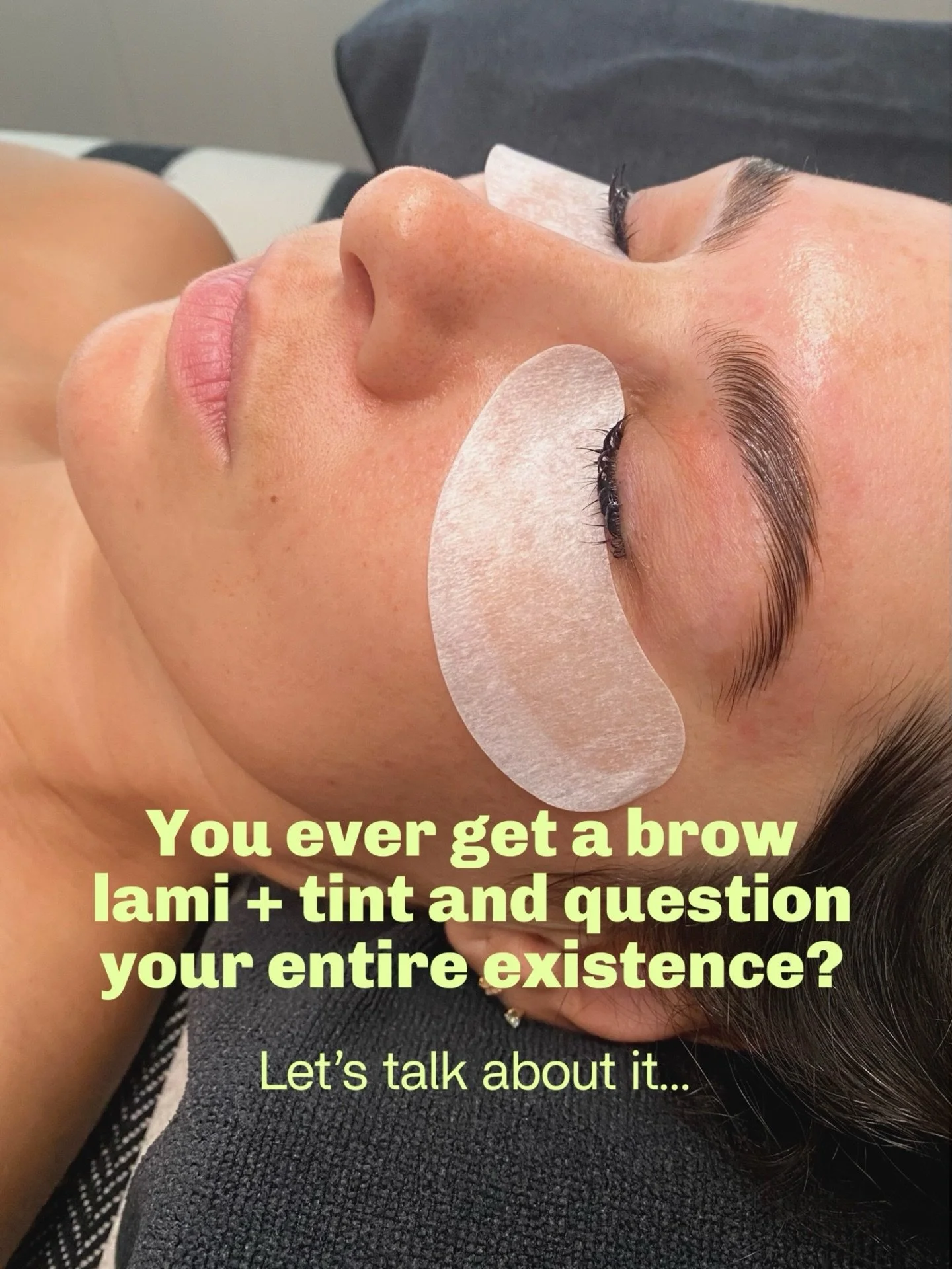 Not everyone gets brow shock, but if you do, it&rsquo;s very temporary 🫶🏼 Brows can look extra bold right after a lami + tint, then soften in 48&ndash;72 hours into the fluffy, natural look you came for. Not sure lami is your thing? DM me and we&rs