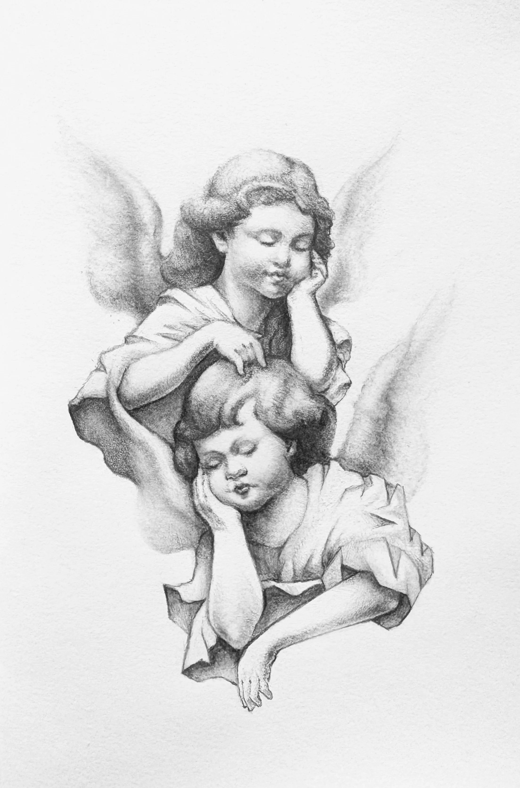 Cherubs for Lily,
5 x 7,
Graphite on Moleskine