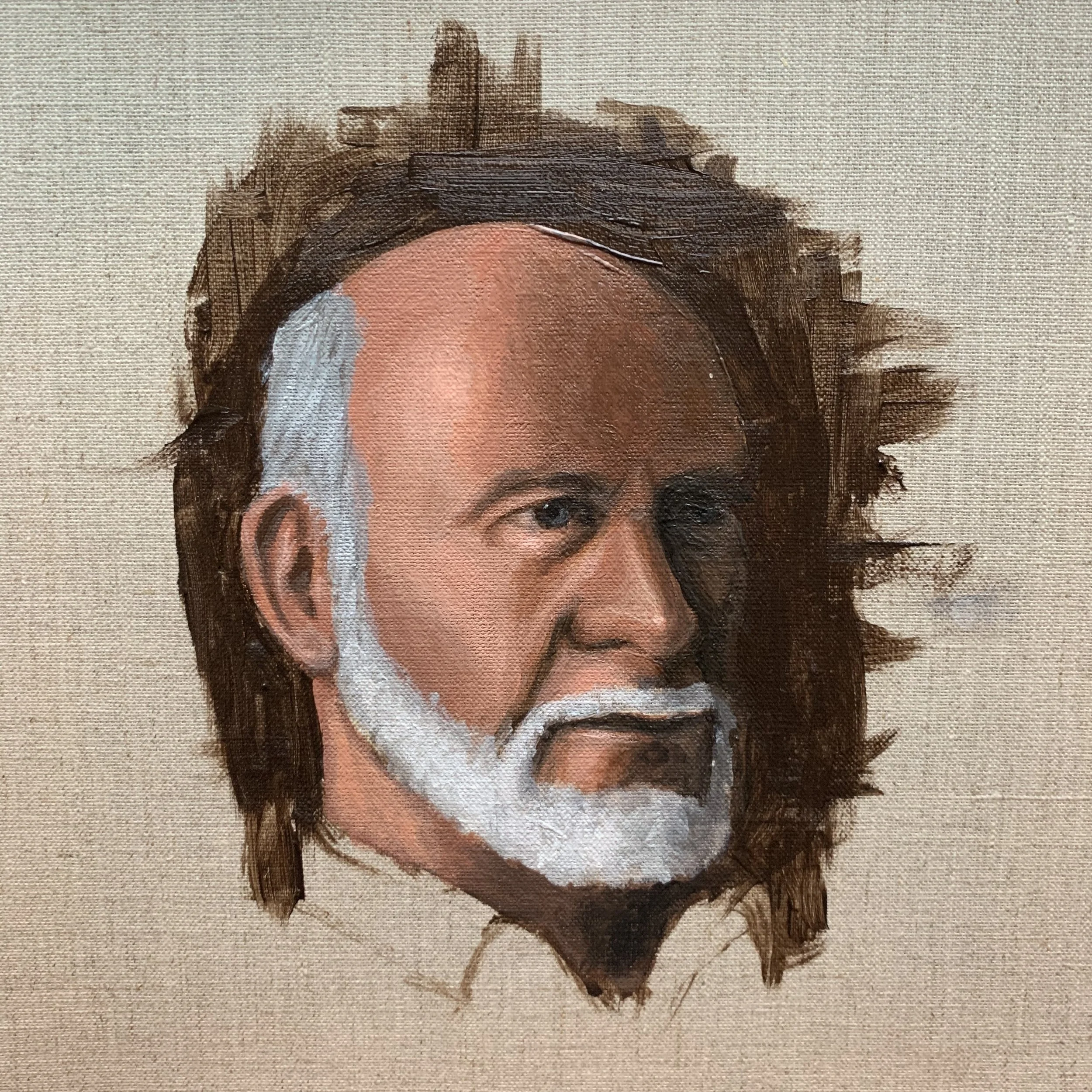 Papa,
10 x 10,
Oil on Linen