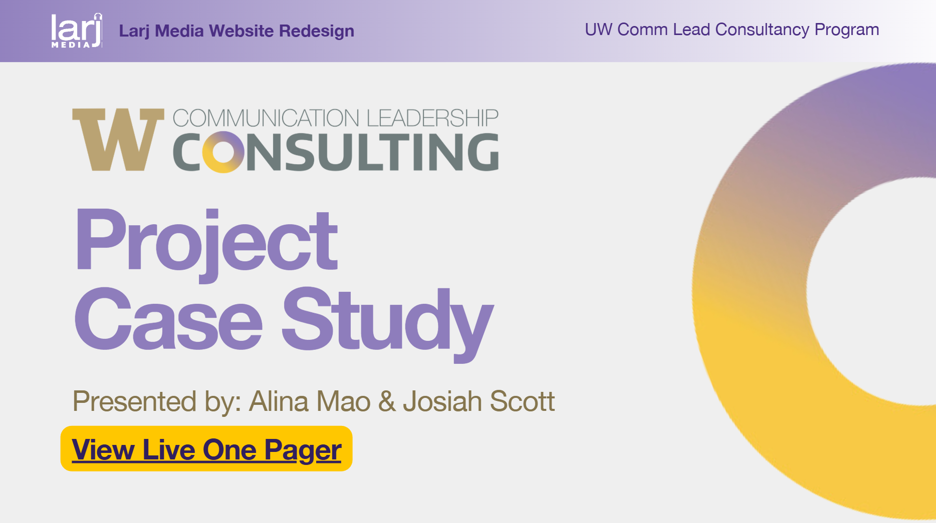 Larj Media Consulting Case Study