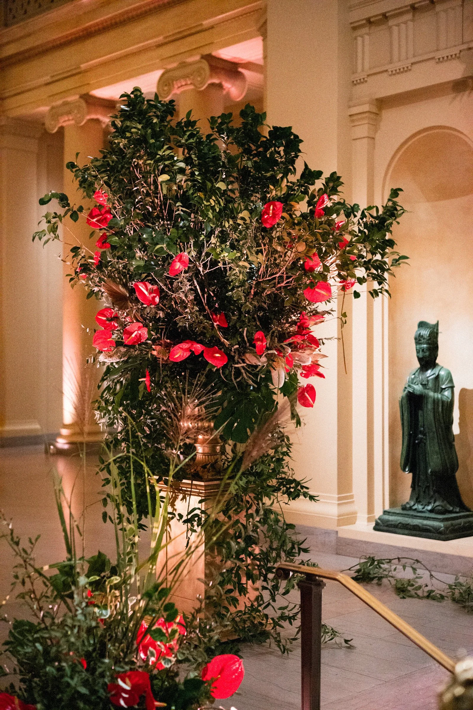 Luxury wedding at the Museum of Fine Arts, Boston - Floral arrangements