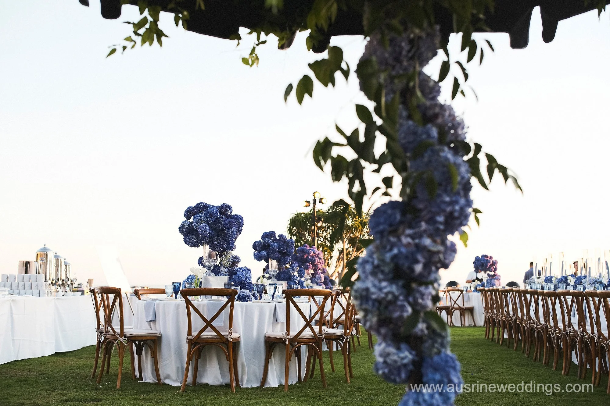 Luxury wedding at the Laguna Montage, California - Garden tables