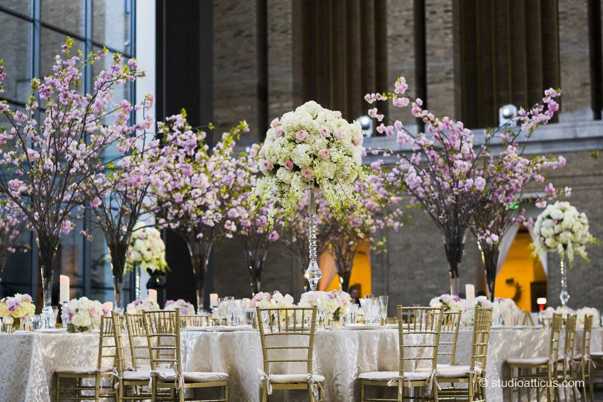Luxury wedding at the MFA, Boston - Floral centrepiece