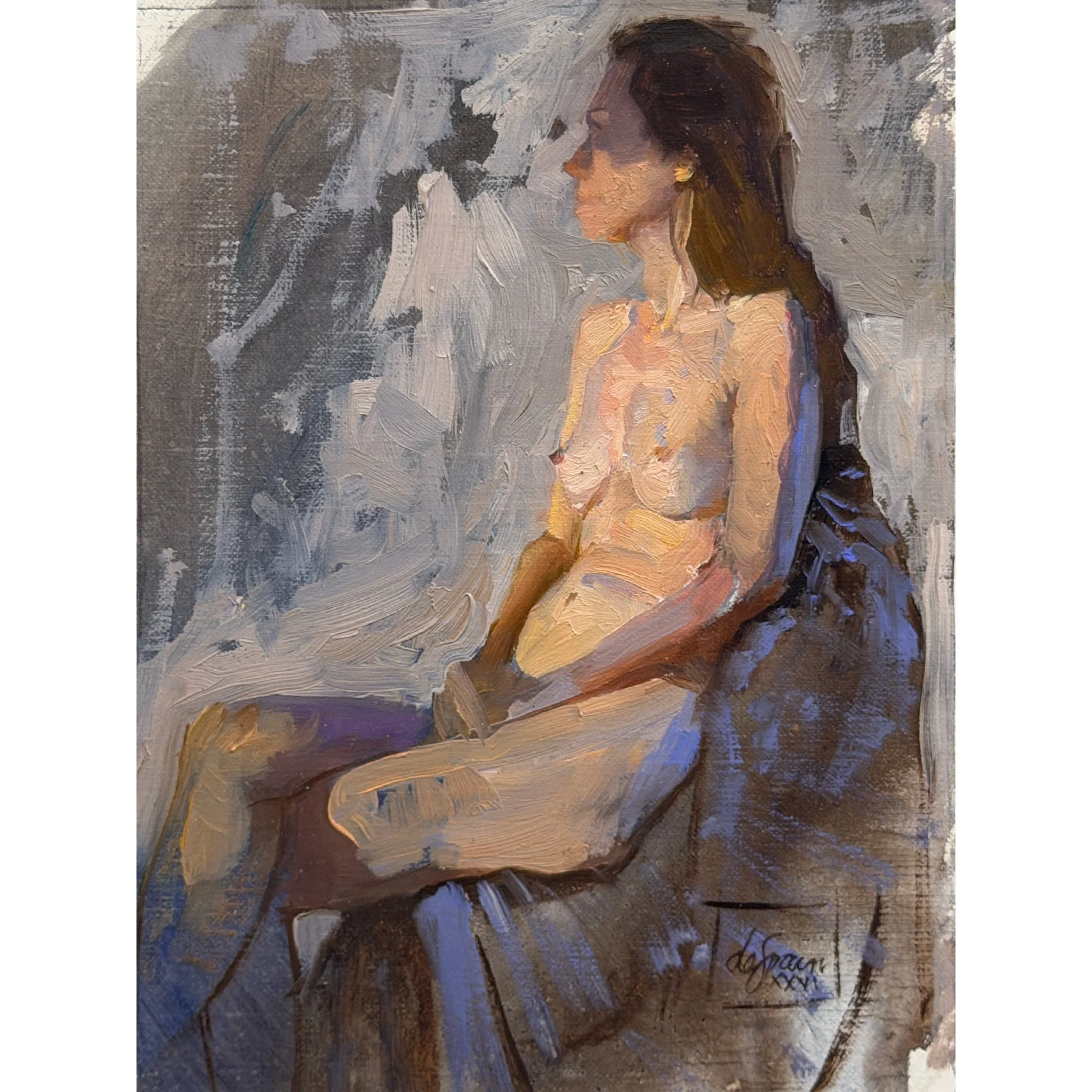 Seated Figure in Window Light