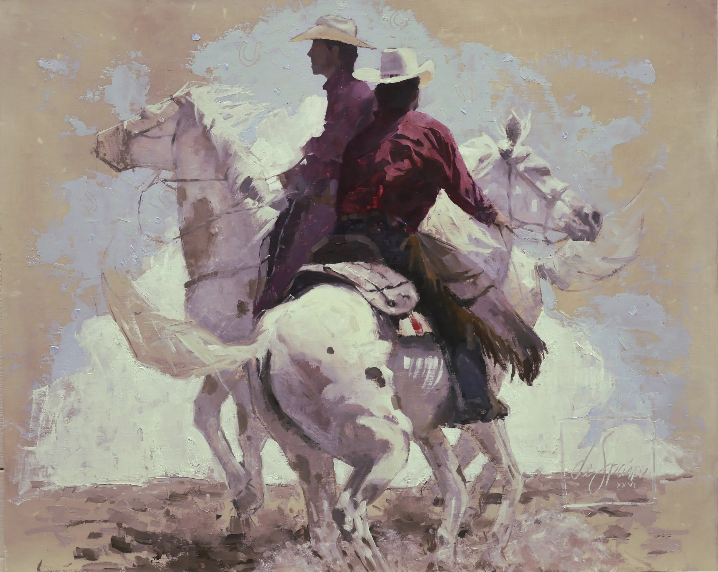 "Lucky Enough", Oil on Linen, (Exhibitions- "In Good Company" show, Saks Gallery, Cherry Creek, CO)
