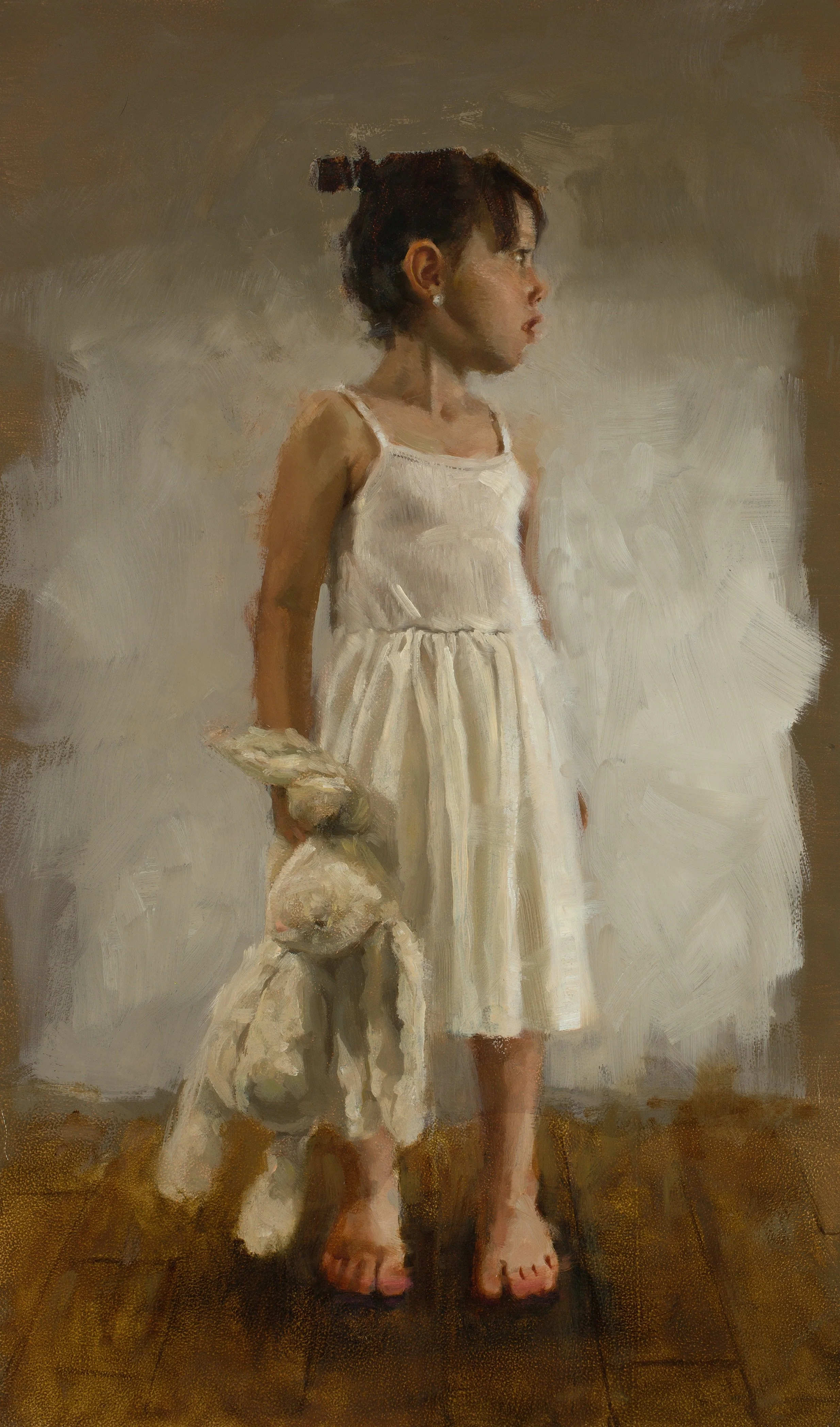 "Little Hare" Oil on Linen, AVAILABLE through Gallery