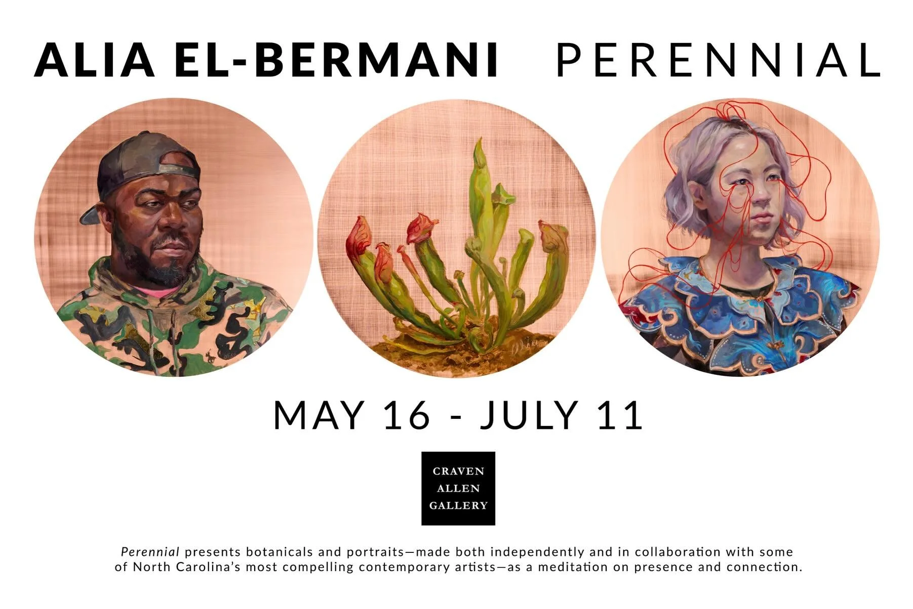 Join us this Saturday, May 16 from 5-7pm for the opening of Alia El-Bermani &ldquo;Perennial&rdquo; and Bryant Holsenbeck &ldquo;Birds Among Us&rdquo; 

#cravenallengallery