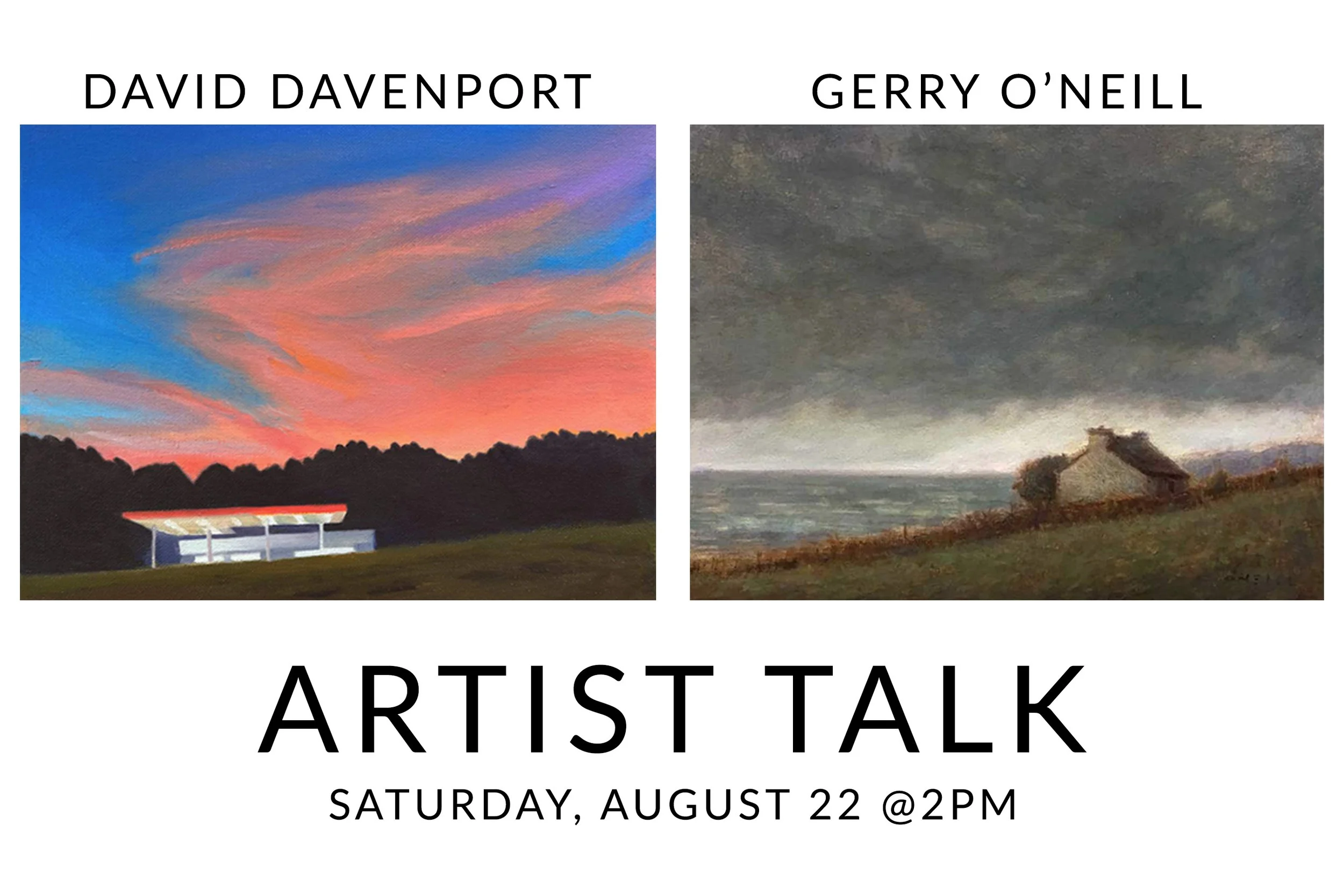 David Davenport &amp; Gerry O’Neill Artist Talk - August 22 @2pm