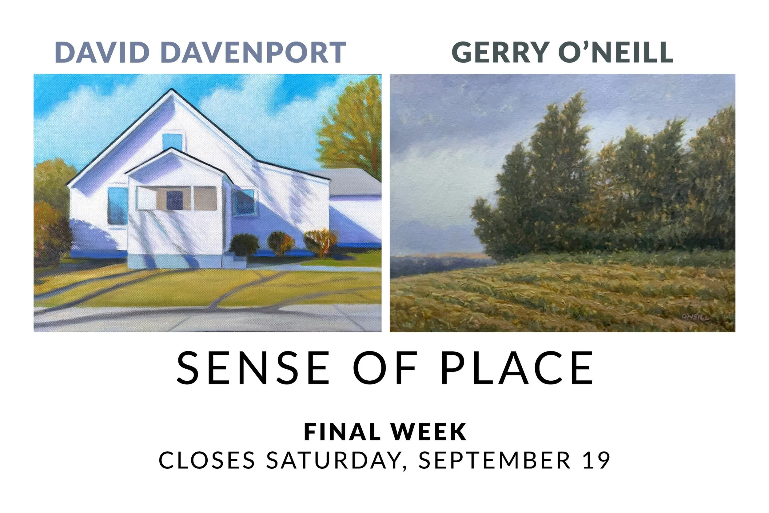 Final week! &ldquo;Sense of Place&rdquo; remains on view through this Saturday, September 19th @ 1pm. 

UP NEXT: Clarence Heyward and Andr&eacute; Leon Gray &ldquo;SHIFT&rdquo; 

#cravenallengallery