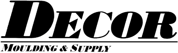 Logo with the word DECOR in large bold letters and 'MOULDING & SUPPLY' underneath, all in black on a white background.