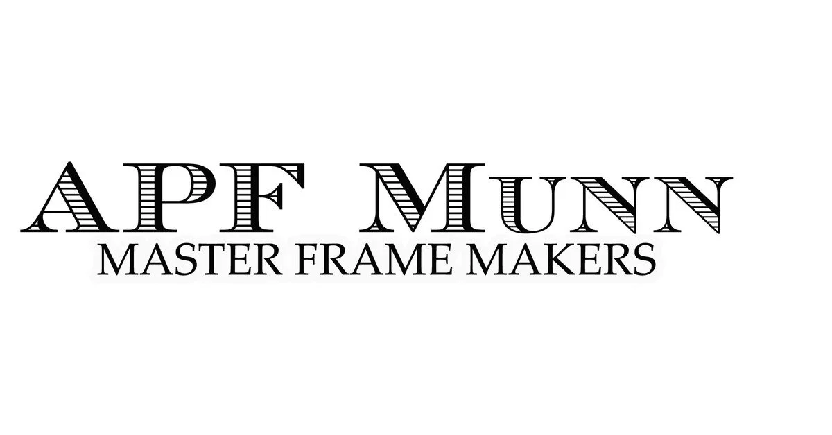 Logo for APF Munn Master Frame Makers in black text on white background.