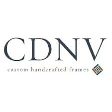 CDNV logo with text 'custom handcrafted frames' and a small decorative frame icon