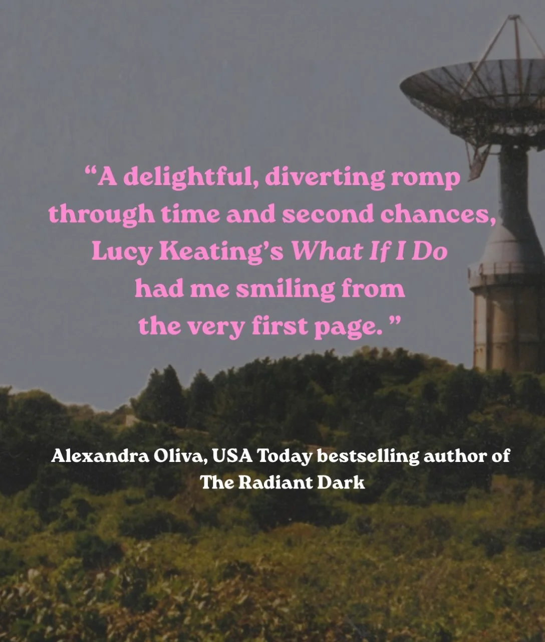 People I admire are reading What If I Do, and I&rsquo;ll be posting their kind words here over the next few months. Thank you so much, @ali.oliva ! ❤️✨📡🌊
