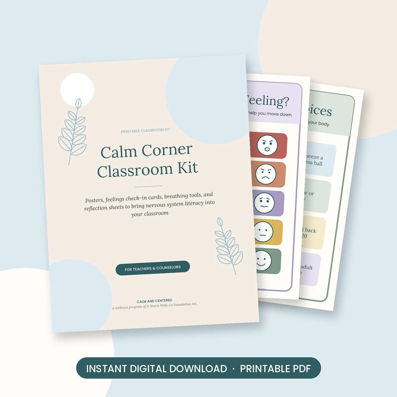Calm Corner Classroom Kit