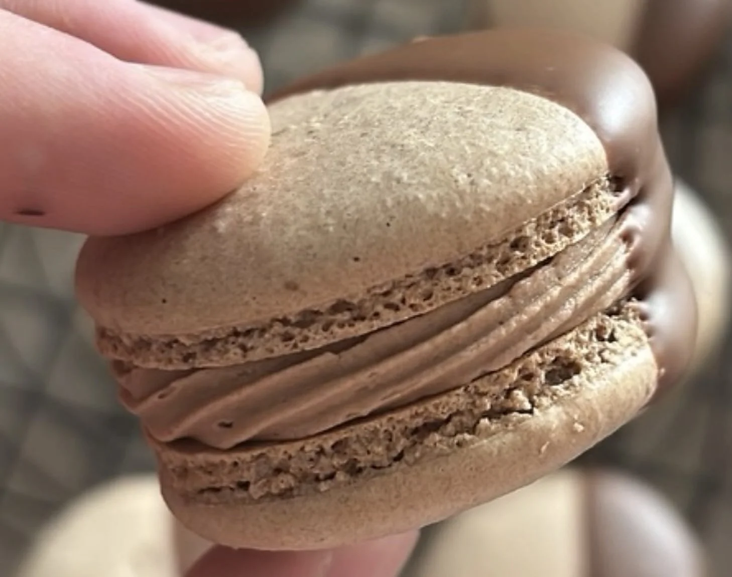 Choc Macaron w/ Nutella Buttercream