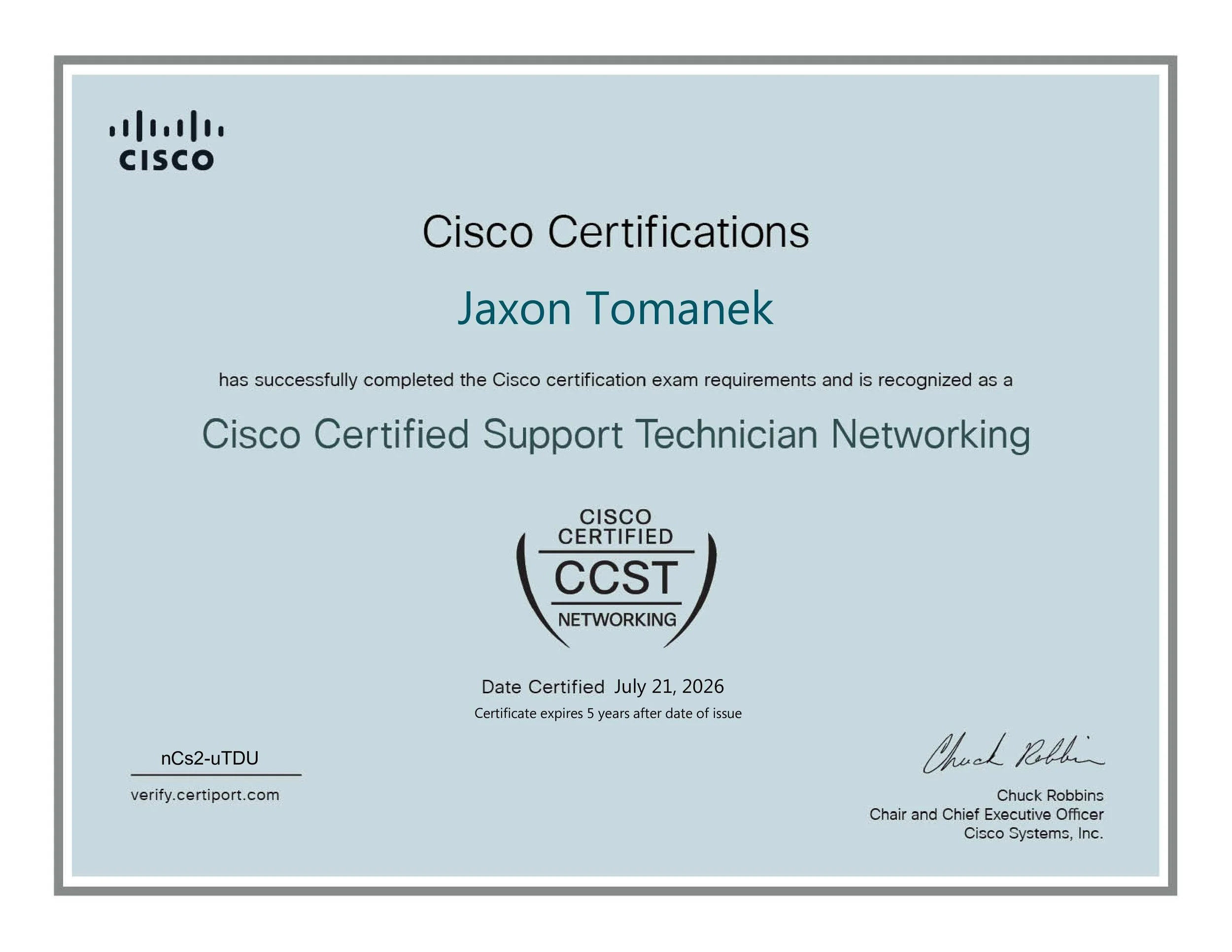 CCST: Networking