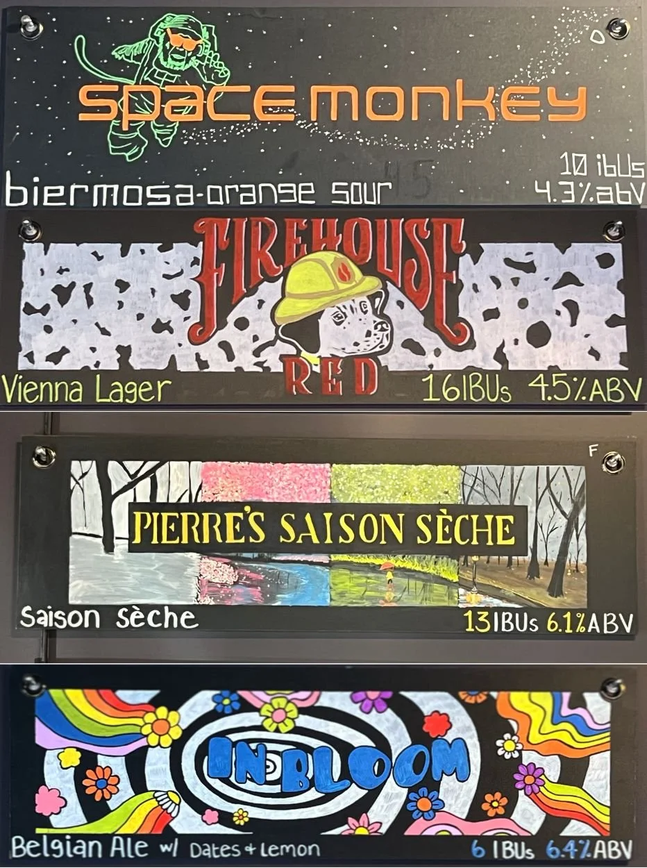 collage of chalk designs