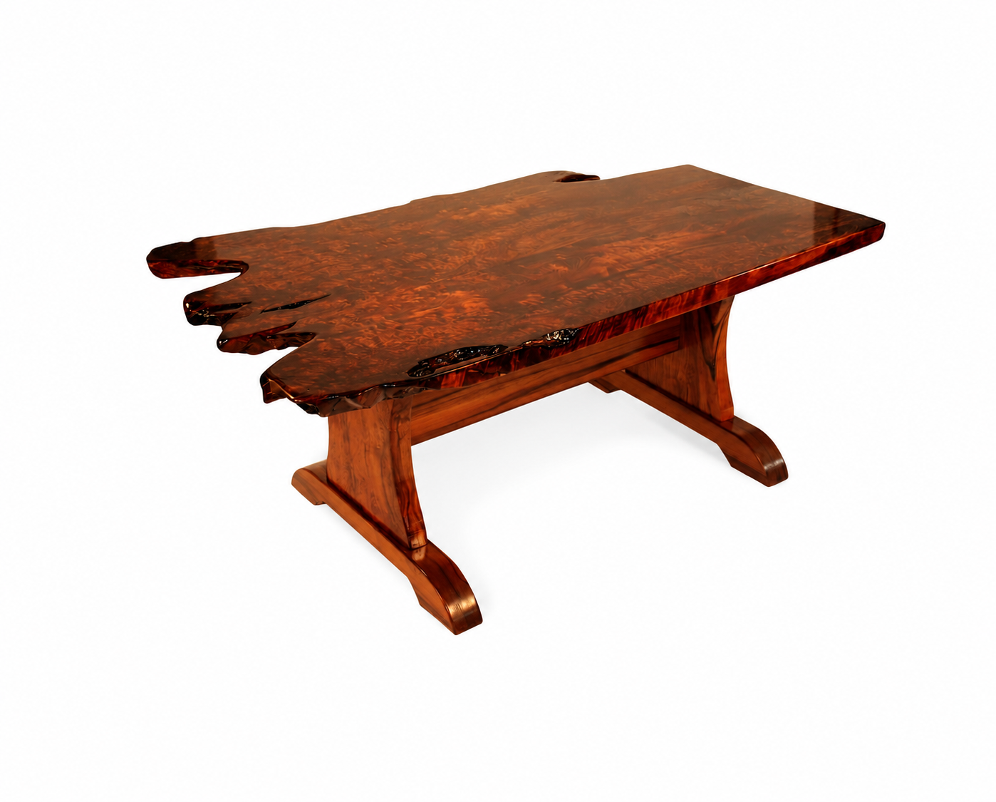 Live edge old-growth redwood dining table.