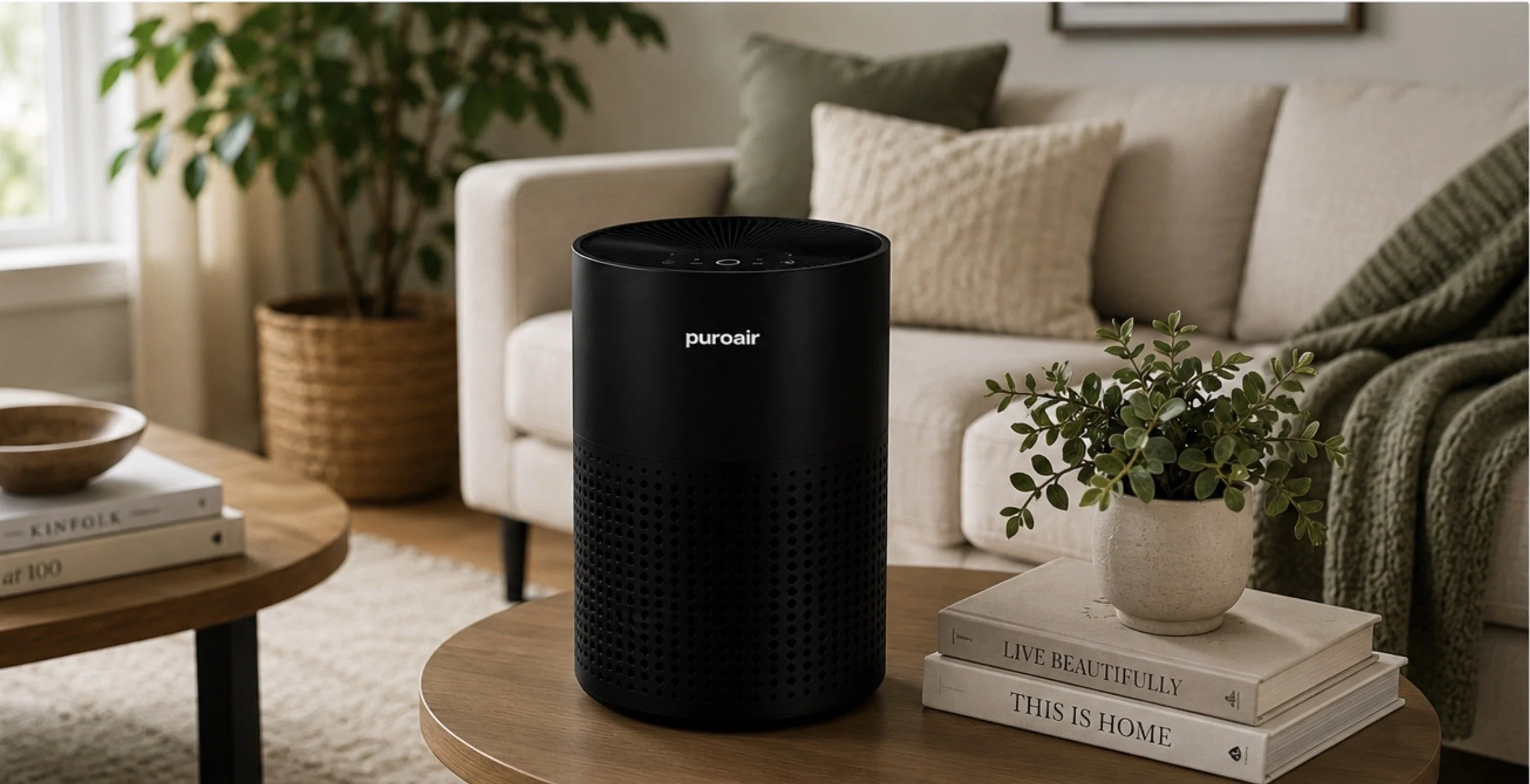PuroAir 240 air purifier in living room