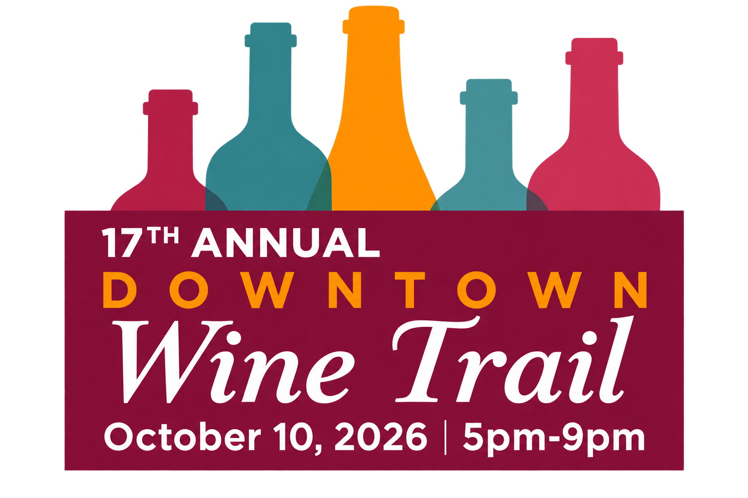 17th annual downtown milford wine trail logo - 2026